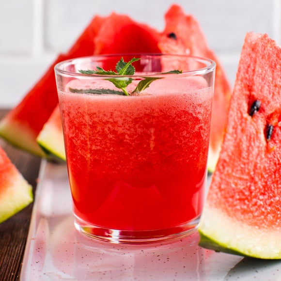 Glas met watermeloensap