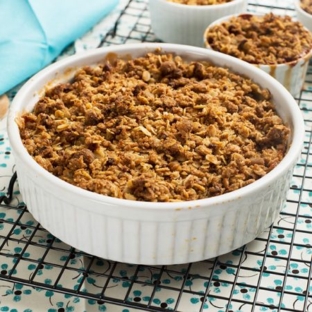 Havermout en appel crumble