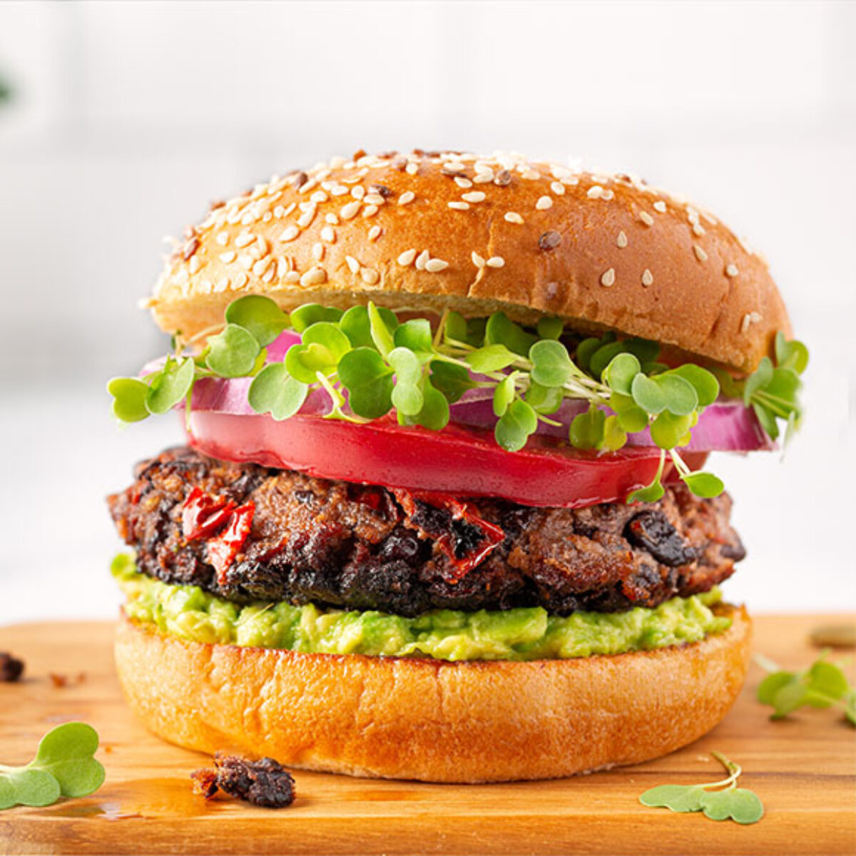 Recept - Pittige bonenburger - Wereld Kanker Onderzoek Fonds