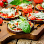 Mini aubergine pizzaatjes