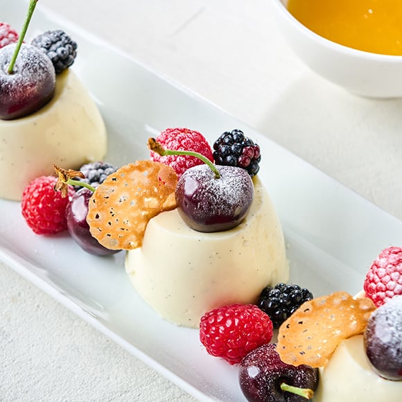 panna cotta met karnemelk