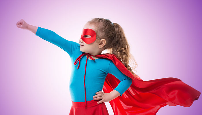 Meisje als superheld