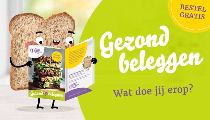 Tekenfiguur van boterham leest het boekje Gezond beleggen