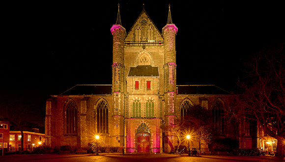 Pieterskerk Leiden op Wereld Kanker Dag