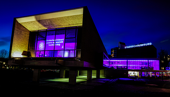 Stadsschouwburg Nijmegen op Wereld Kanker Dag