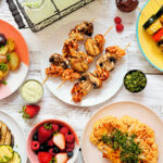 BBQ gerechten op tafel