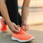 Dame strikt veter van sneaker