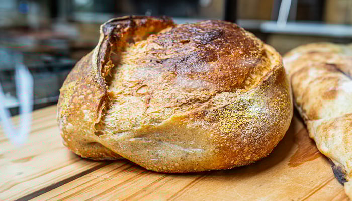 Close-up van een speltbrood