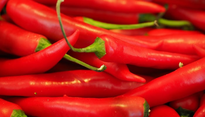 Close-up van chilipepers
